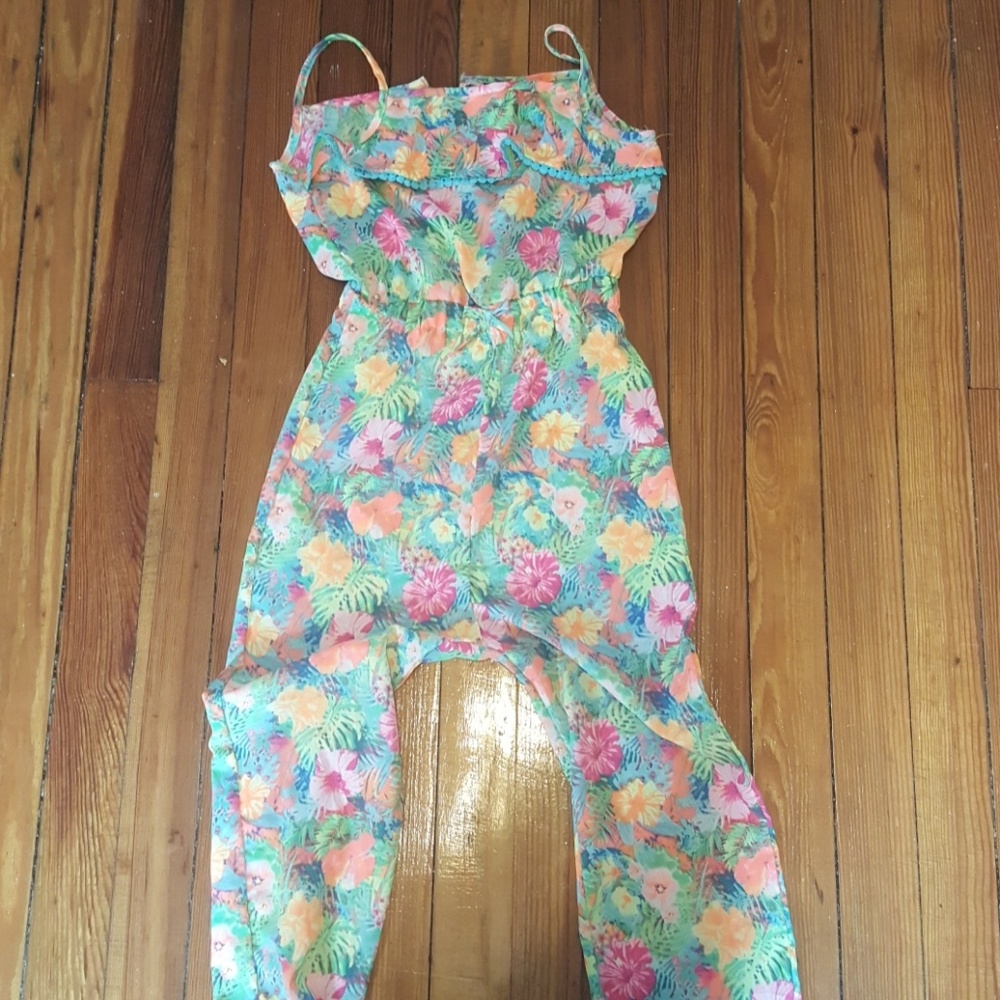 Girls tropical jumpsuit